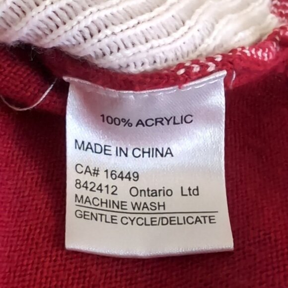 Vintage La Madonna Reindeer Christmas Sweater Studded Snowflake Festive Holiday - Picture 12 of 12